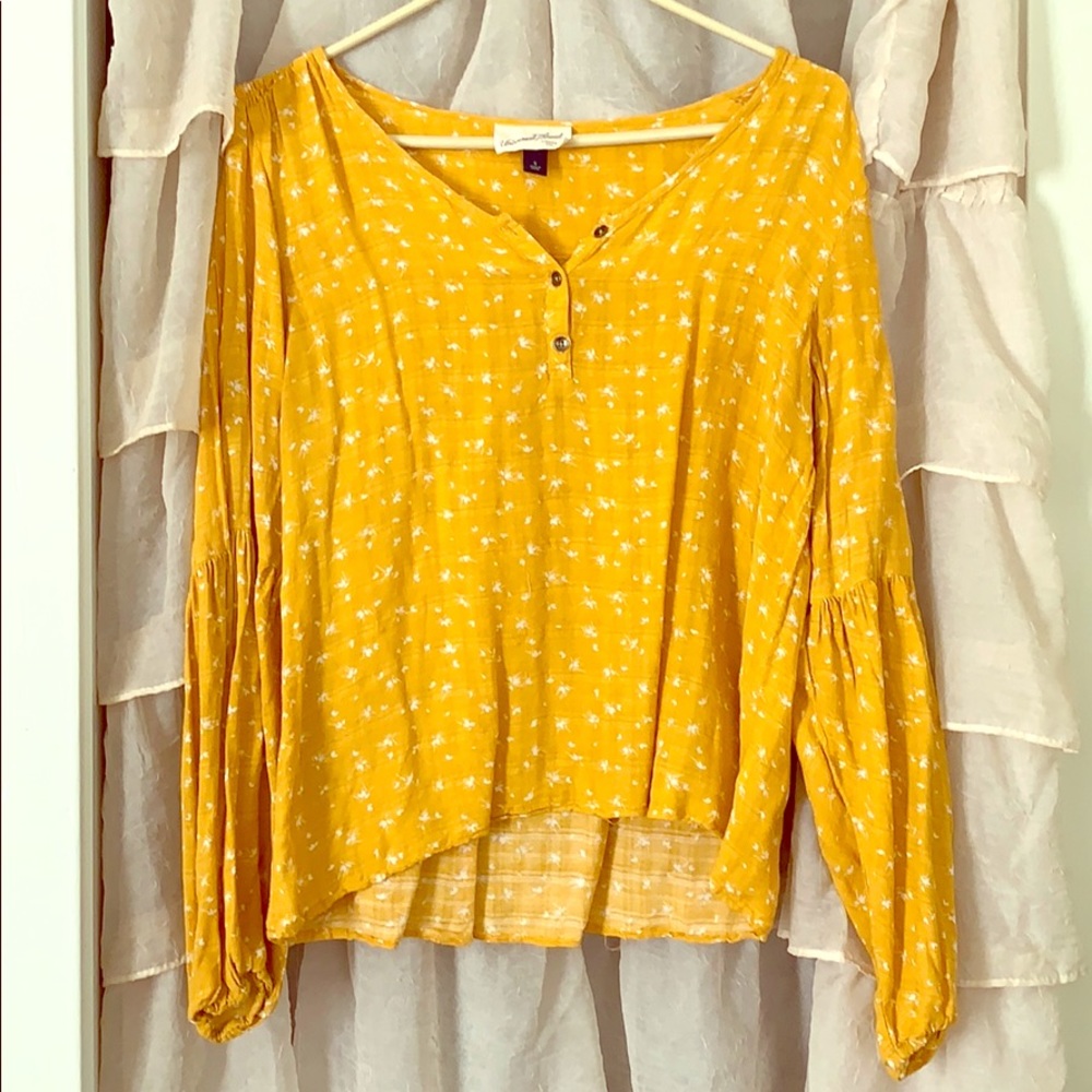 Boho yellow top